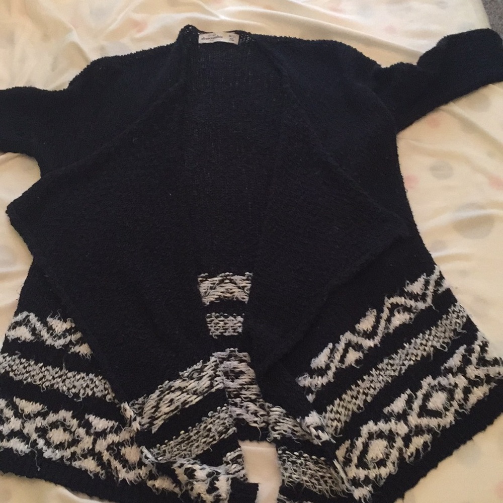 black and white cardigan from Abercrombie kids
